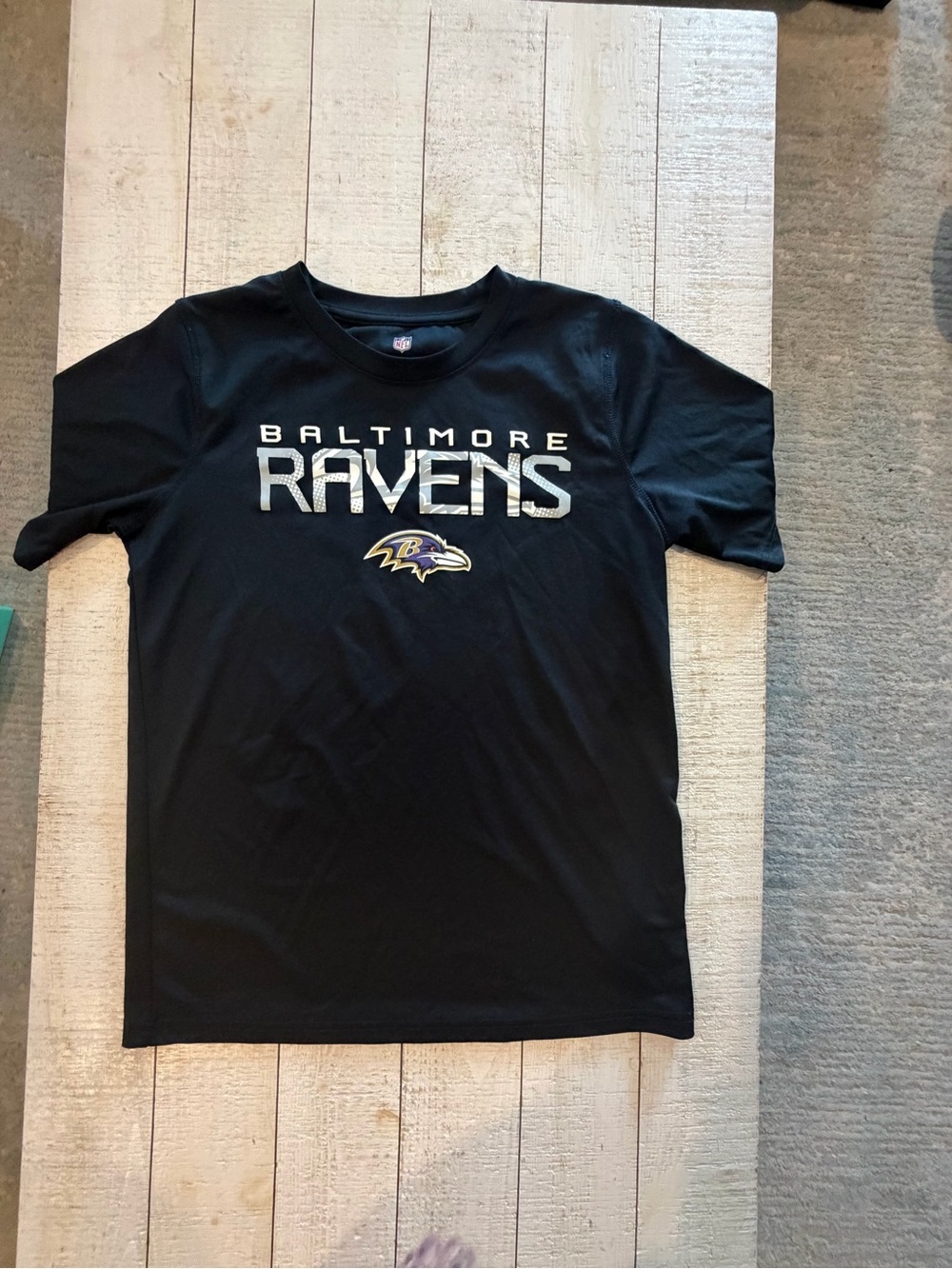 Baltimore Ravens Black Short-Sleeve Tee Boys L (14/16)